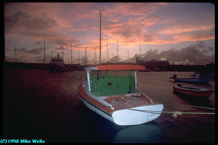 Fishing boat in harbor